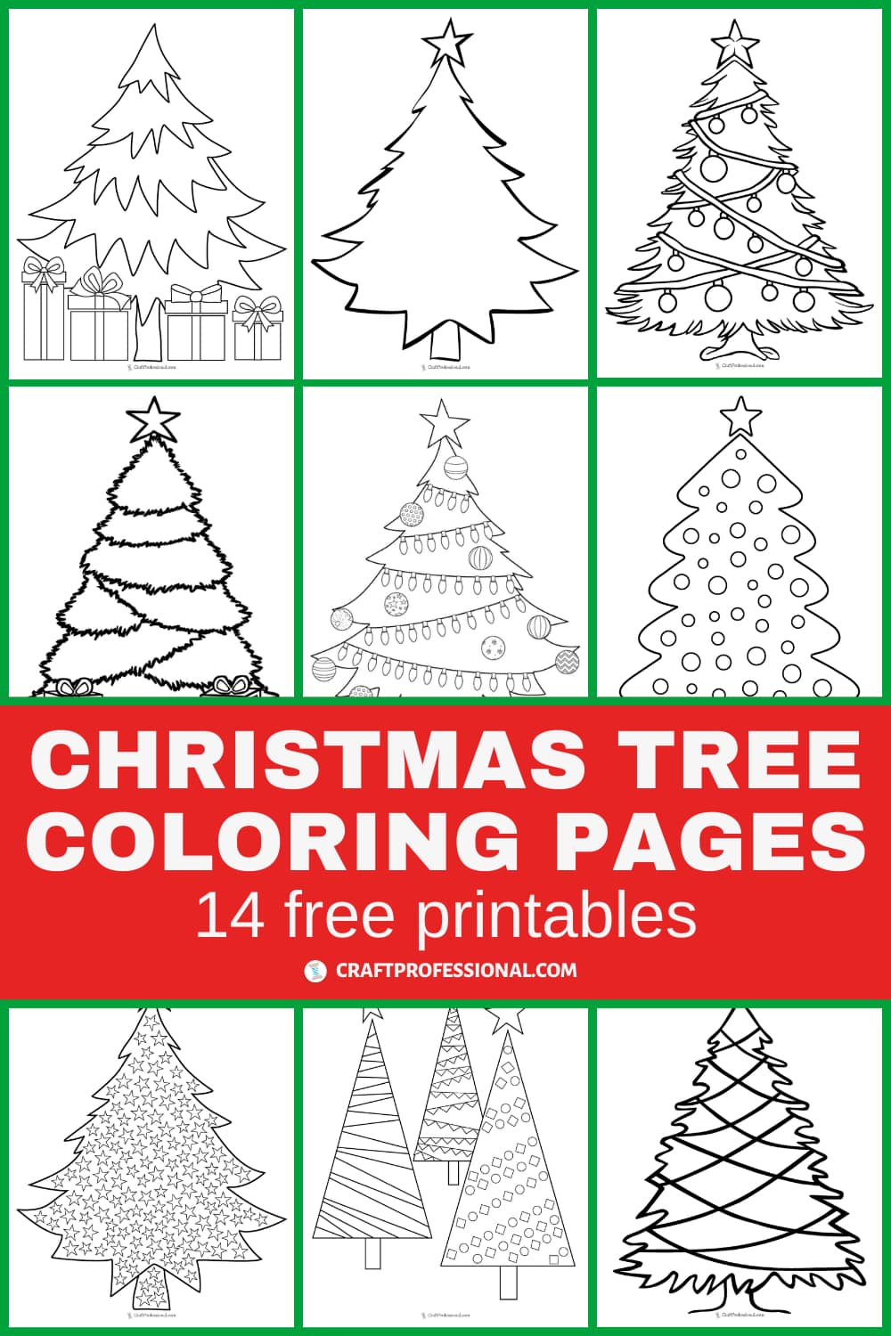 14 Printable Christmas Tree Coloring Pages