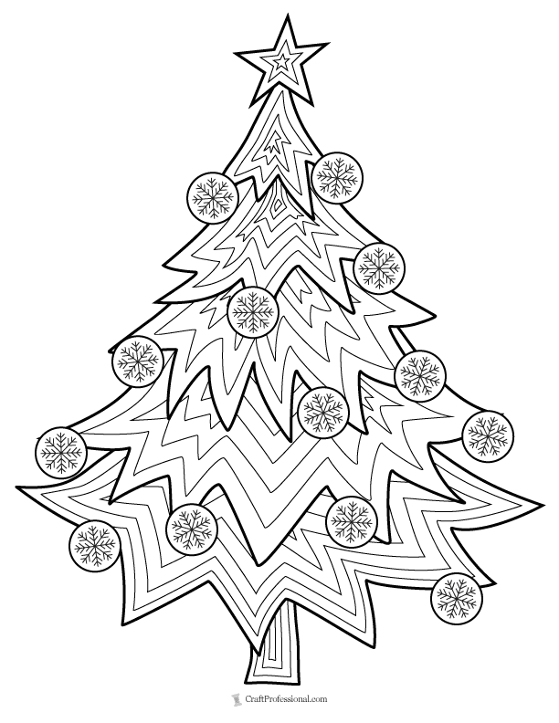 christmas tree mandala coloring pages