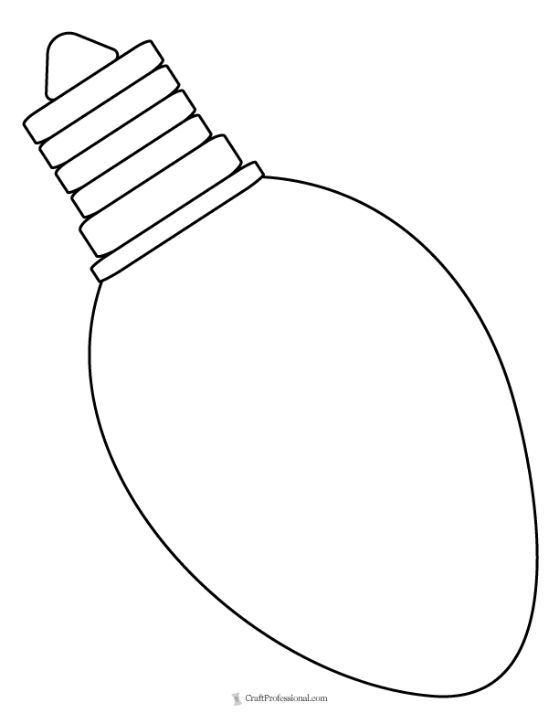 christmas light bulb pattern template