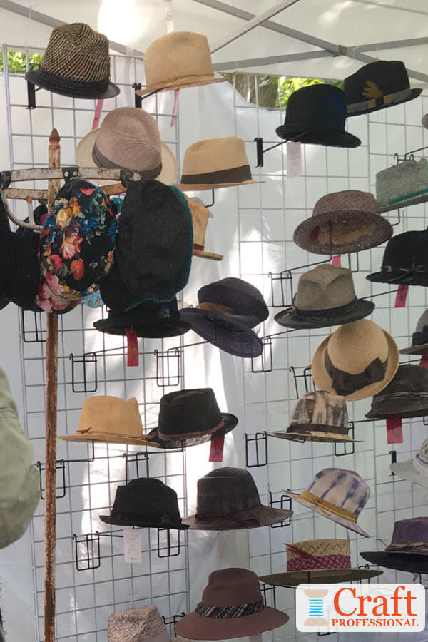 Hand Made Felt Hats Hat Display, Craft Display, Craft Fairs Booth ...