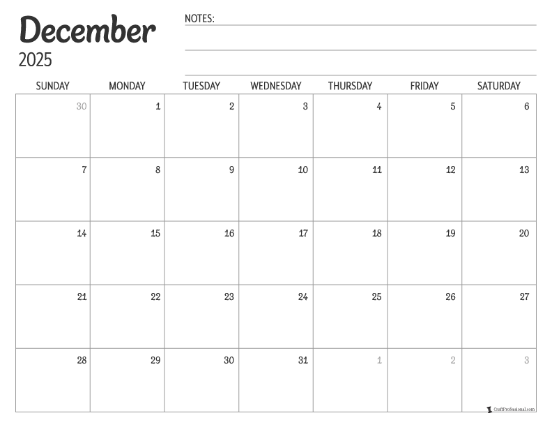 December Calendars - 2024! End the Year Right with Our Free Printables