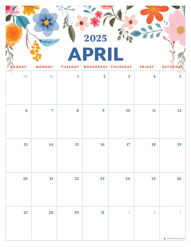 2025 Calendar Printable Pages - Free Monthly Planners