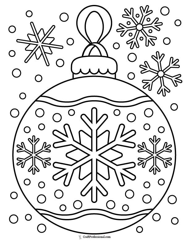 34 Christmas Ornament Coloring Pages