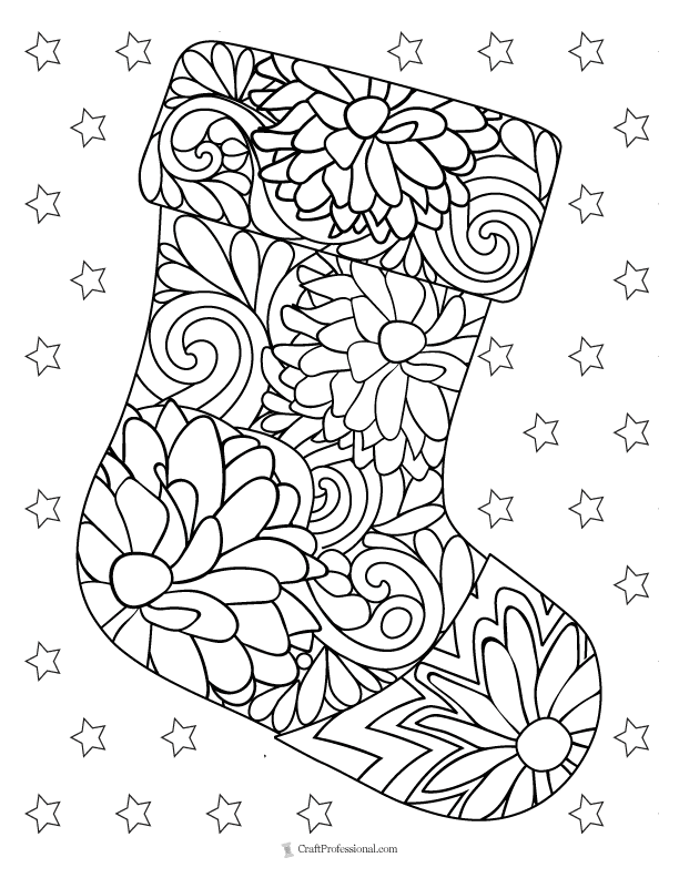 adult christmas coloring pages