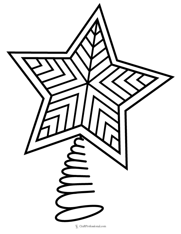 christmas tree star stencil
