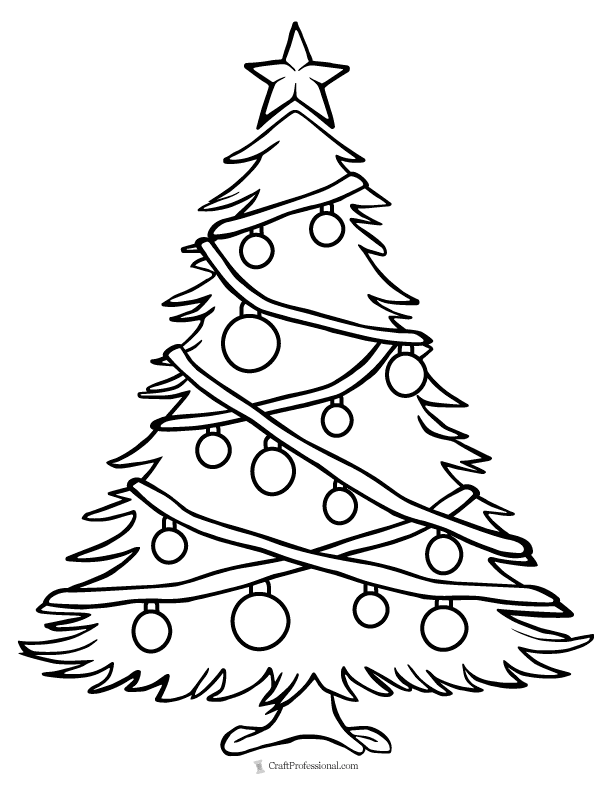 christmas tree drawing