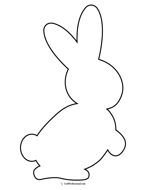 easter bunny template cut out