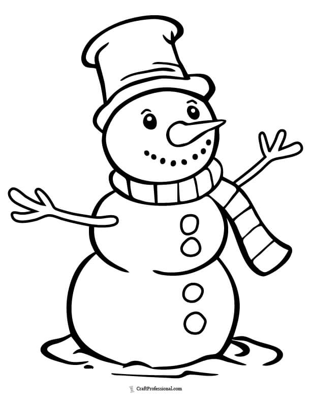 Free Snowman Coloring Pages: Printable Winter Fun for Kids and Adults