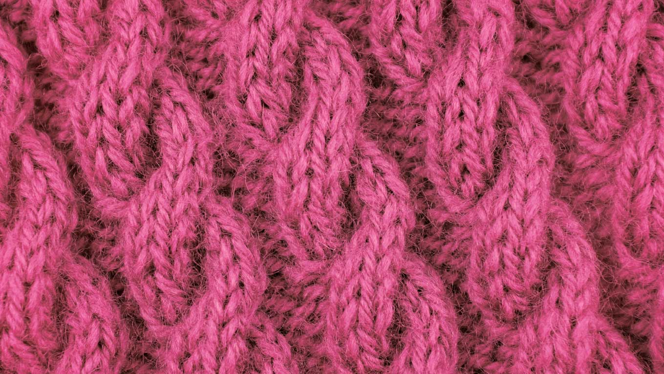 knitting in Etsy color of the year 2024 berry