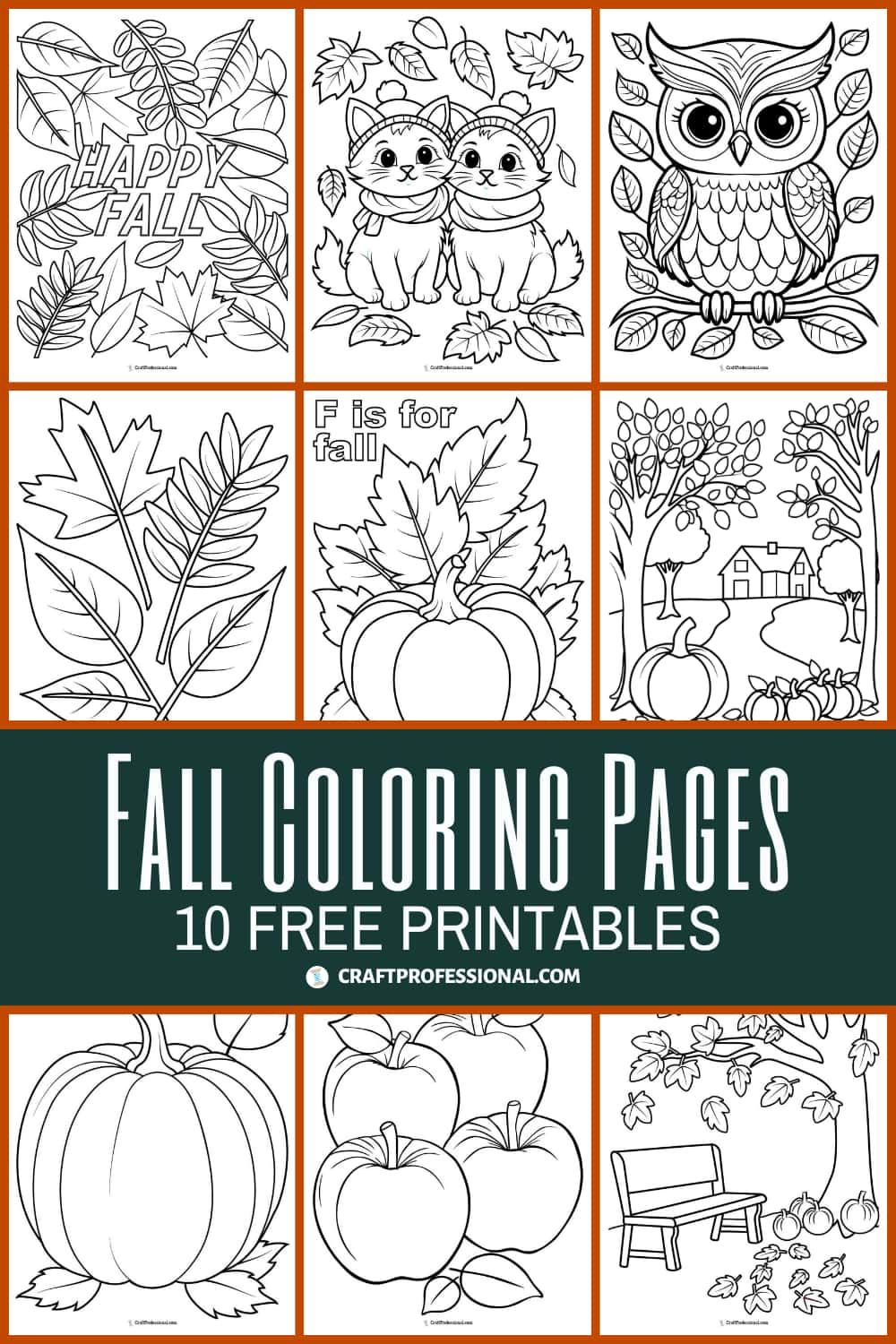 Fall Coloring Pages for Kids and Adults