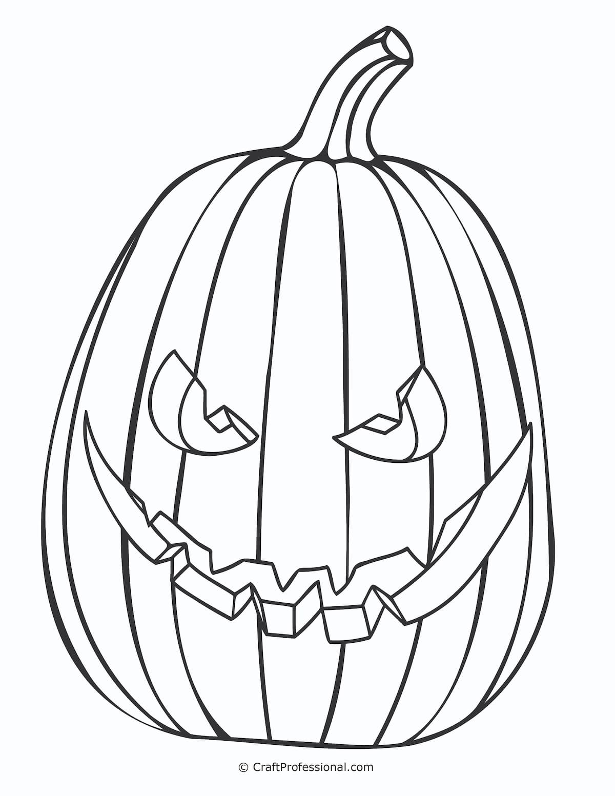 scary halloween pumpkin coloring pages