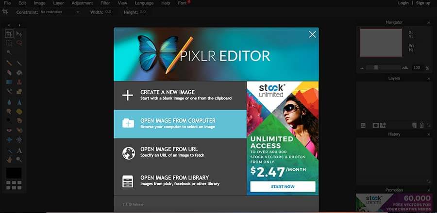 Pixlr Editor Old Version Online