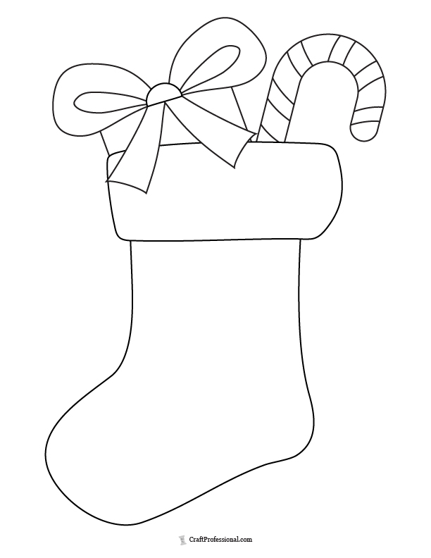 Sketch christmas stocking in vintage style Vector Image